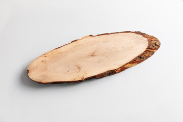 vassoio, legno, sezione, venature, pranzare, tavolo, bianco, prospettiva, primo, piano, texture, corteccia, grezzo, bosco, cucina, mangiare, servire, presentazione, ristorante, salumiere, 