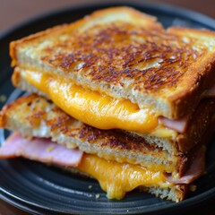 a cheesy grilled cheese sandwich