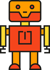 Cartoon Robot Icon
