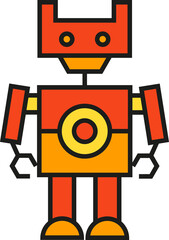 Fototapeta premium Robot Character Icon 