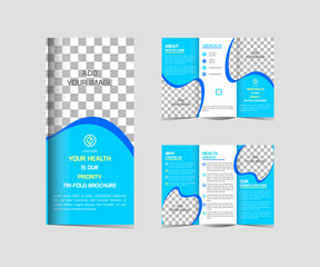 Medical Tri-Fold Brochure Design Template  editable and resizable