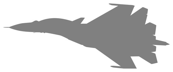 Silhouette of the Jet Fighter, Fighter aircraft are military aircraft designed primarily for air-to-air combat. Format PNG