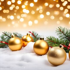 Fototapeta na wymiar Christmas gold decorations