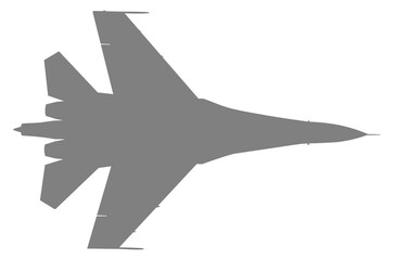 Silhouette of the Jet Fighter, Fighter aircraft are military aircraft designed primarily for air-to-air combat. Format PNG