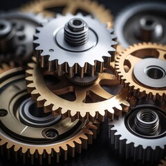 Gear Clock/Details of gears of a mechanical watch