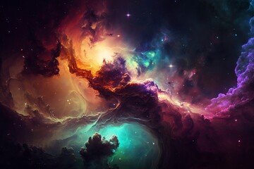 Obraz na płótnie Canvas background with stars and nebula