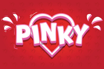Text Effect Pinky EPS Ready to Use White and Pink