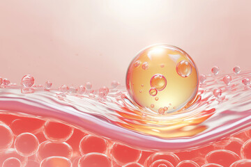 There is a skin layer made of collagen around the water droplets that have a good effect on the skin.