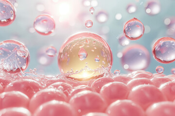 There is a skin layer made of collagen around the water droplets that have a good effect on the skin.