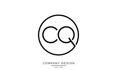 Obraz premium CQ, QC, Abstract Letters Logo Monogram