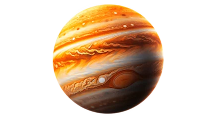 Foto auf Glas Jupiter, Gas giant, Planet, Solar system, Largest, Fifth planet, Giant storm, Great Red Spot © Vectors.in