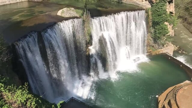 Historical Jajce town in Bosnia and Herzegovina, famous for the spectacular Pliva waterfall