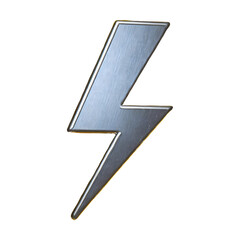 Power Bolt icon Symbol 3d isolated on transparent background