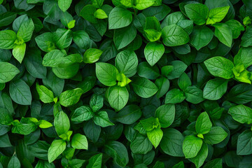 Fototapeta na wymiar Whispers of the Forest: Green Leaf Melody