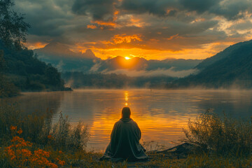 Heavenly Horizon: Jesus at Daybreak