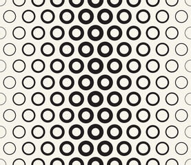 Vector seamless pattern. Repeating geometric elements. Stylish monochrome background design.