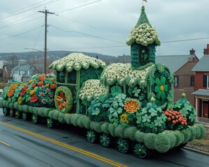 St. Patrick's Day parade float