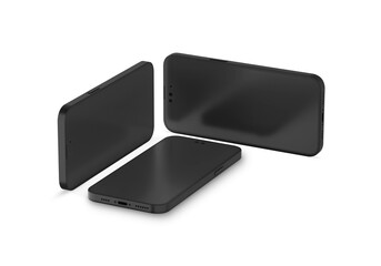 phones on white background