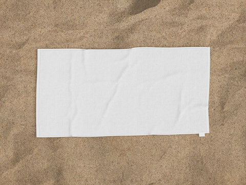 Rectangular Beach Towel in the sand