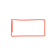 Red Marker Rectangular Line