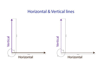 Horizontal and vertical lines definition.