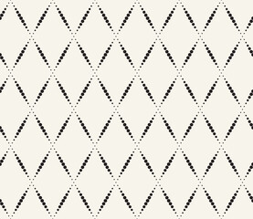 Vector seamless pattern. Repeating geometric elements. Stylish monochrome background design.