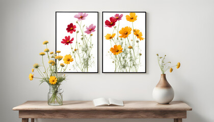 Beautiful Cosmos Flowers Isolate