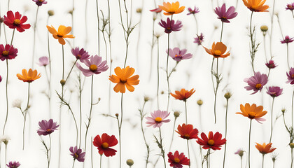 Beautiful Cosmos Flowers Isolate