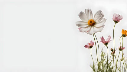 Obraz premium Beautiful Cosmos Flowers Isolate