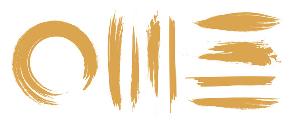 アナログタッチ素材：筆の質感　墨　インク　筆模様　波模様筆の筆跡素材。ブラシストローク