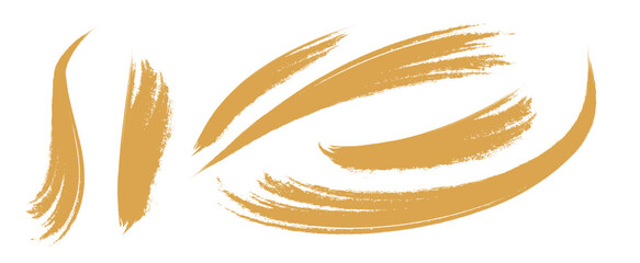 アナログタッチ素材：筆の質感　墨　インク　筆模様　波模様筆の筆跡素材。ブラシストローク