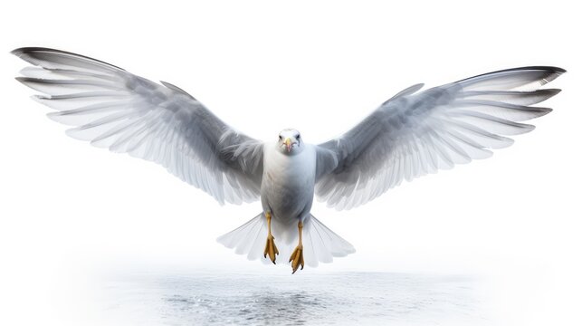 seagull in flight