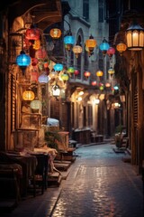 Traditional lanterns create a festive mood in Ramadan