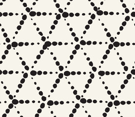 Vector seamless pattern. Repeating geometric elements. Stylish monochrome background design.
