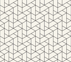 Vector seamless pattern. Repeating geometric elements. Stylish monochrome background design.