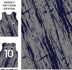 Abstract ink scribbles concept vector jersey pattern template for printing or sublimation sports uniforms football volleyball basketball e-sports cycling and fishing Free Vector.