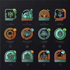 set of icons for web and applications
