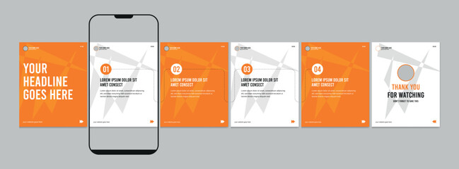 Linkedin Carousel Post Design, editable social media Instagram carousel post, most engaging business carousel post template, eps 10.