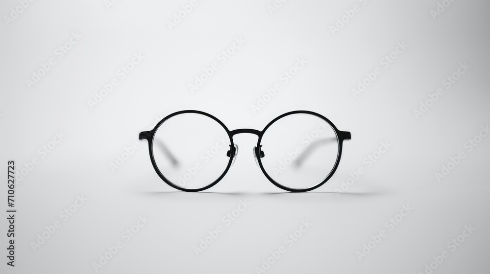 Poster glasses sitting on top of a table. suitable for a variety of themes and concepts