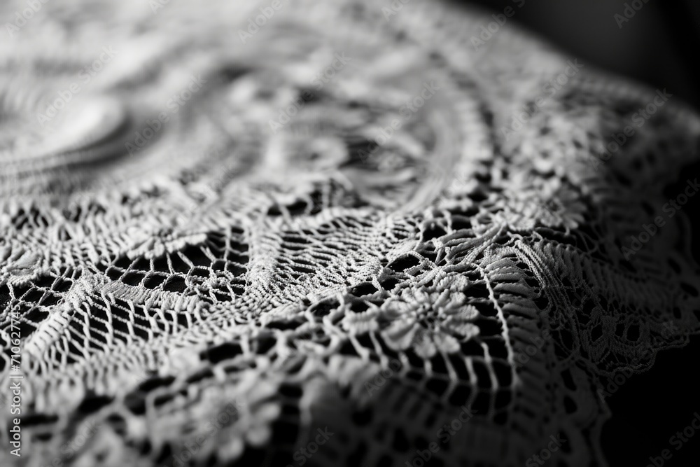 Poster A simple black and white table cloth. Suitable for various occasions