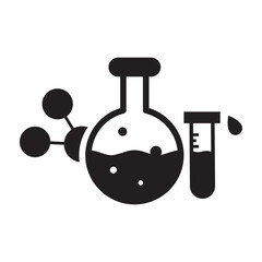 Data science, biochemistry, chemical lab,  icon
