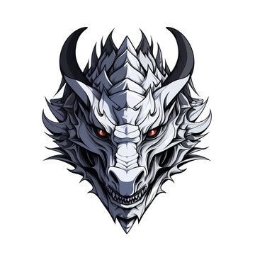 dragon head art illustrations for stickers, logo, tshirt design, poster etc
