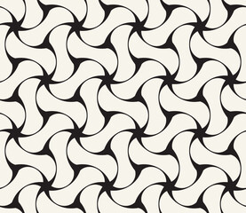 Vector seamless pattern. Repeating geometric elements. Stylish monochrome background design.