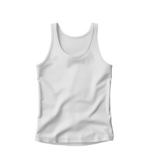 tank top top view on white background