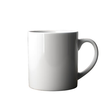 White mug on the transparent background PNG