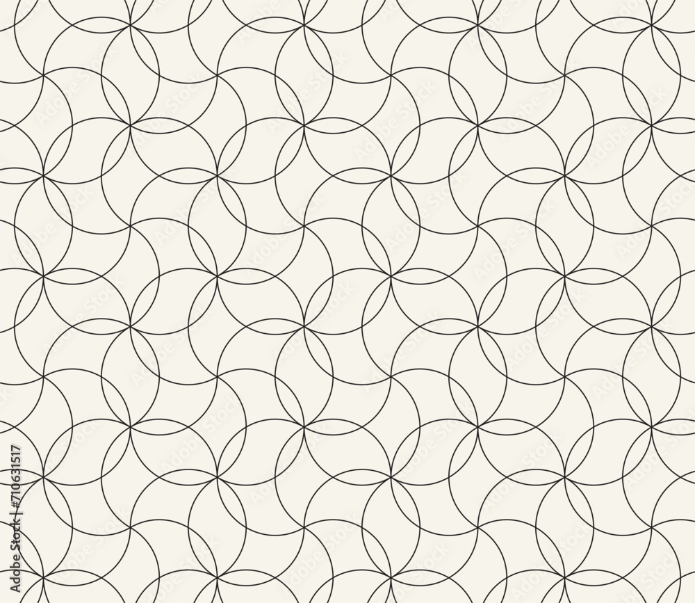 Wall mural vector seamless pattern. repeating geometric elements. stylish monochrome background design.