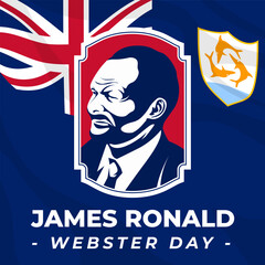 Obraz premium James Ronald Webster Day illustration vector backgroud. Vector eps 10