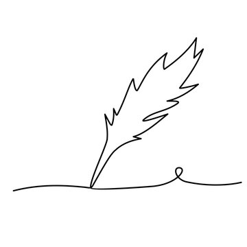 recommend clip art: feather continuous line art