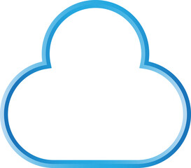 Blank Cloud and Speech Bubble
