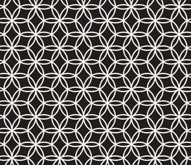 Fototapeta premium Vector seamless pattern. Repeating geometric elements. Stylish monochrome background design.